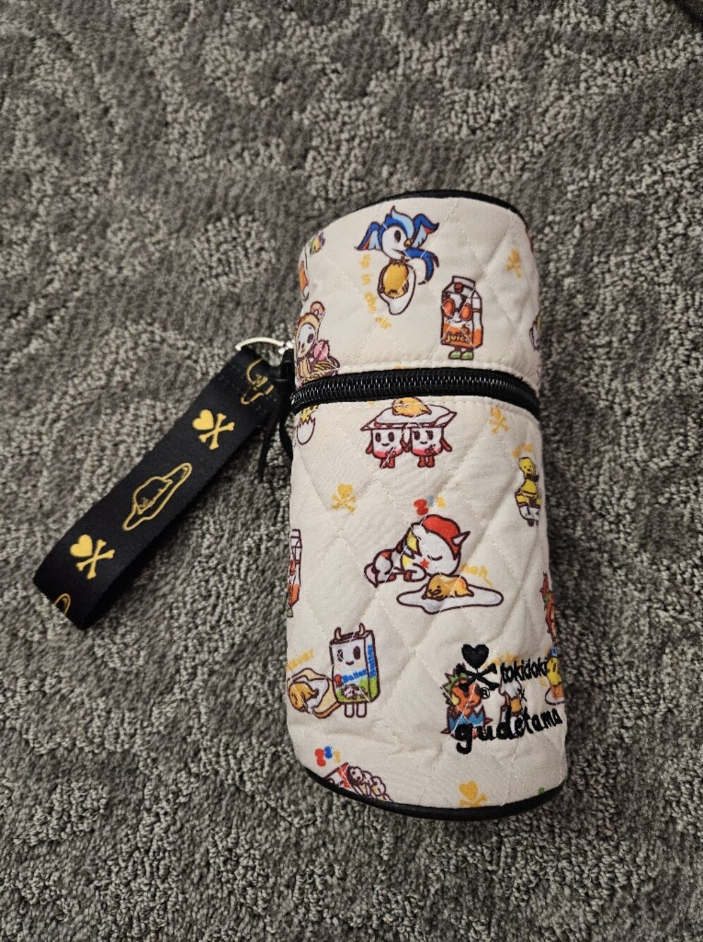 Tokidoki x Gudetama Cylindrical Pouch Wristlet